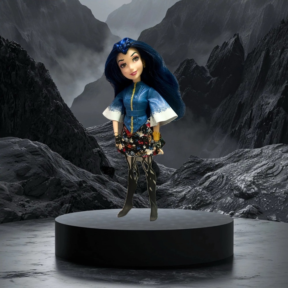 Disney Evie Doll with Blue and Black Outfit
